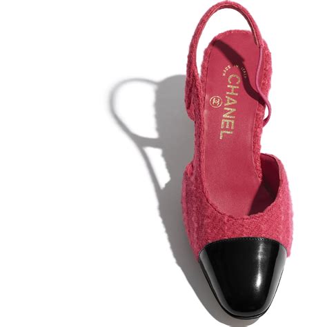 chanel tweed slingback flat|Chanel slingback online shop.